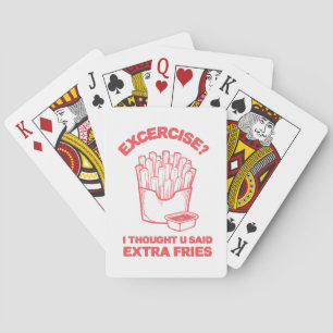 Oefening Ik dacht dat je extra friet zei - Friet L Pokerkaarten