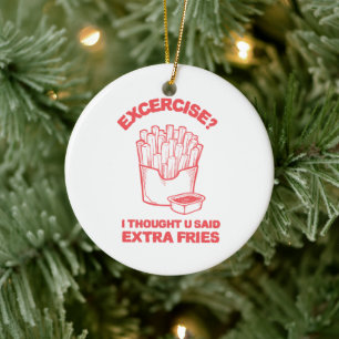 Oefening Ik dacht dat je extra friet zei - Frietli Keramisch Ornament