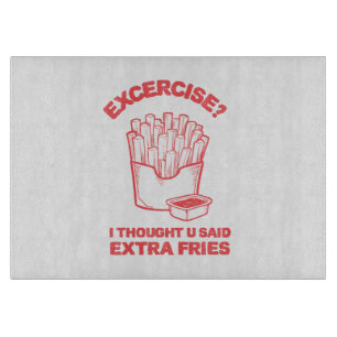 Oefening Ik dacht dat je extra friet zei - Frietli Snijplank