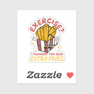 Oefening Ik Dacht Dat Je Extra Friet Zei Sticker