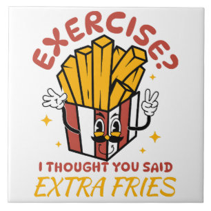 Oefening Ik Dacht Dat Je Extra Friet Zei Tegeltje