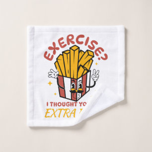 Oefening Ik Dacht Dat Je Extra Friet Zei Washandje