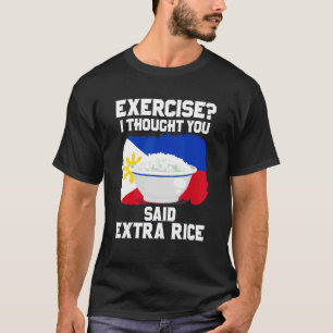 Oefening Ik dacht dat je extra rijst zei Kanin T T-shirt