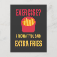 Oefening Ik dacht dat je zei: Extra fries grappige