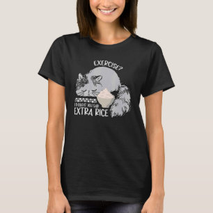 Oefening Ik dacht dat je zei extra rijst kat eet r T-shirt