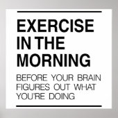 Oefening in de ochtend poster (Voorkant)