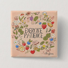 Oefening PatiëntenButton Vierkante Button 5,1 Cm