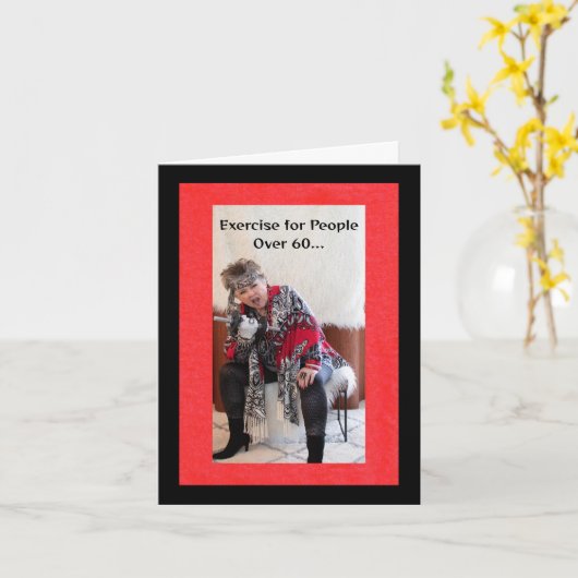 Oefening voor mensen ouder dan 60 jaar kaart (Gele Bloem)