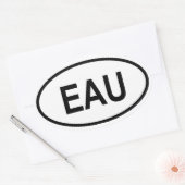 Oeganda "EAU" Ovale Sticker (Envelop)