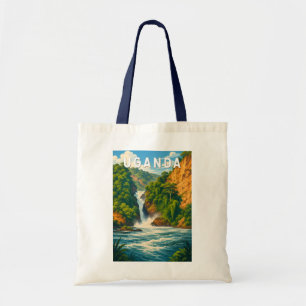 Oeganda Illustratie Reis Kunst Vintage Tote Bag