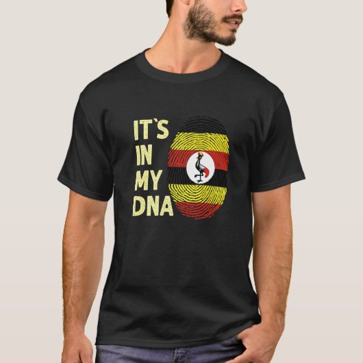 Oeganda in mijn Dna Ugandese vlagteam Uganda T-shirt (Voorkant)