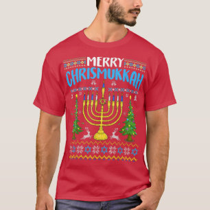 Oeganda Joodse Kerstmis Hanukkah Merry Christmu T-shirt