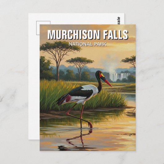 Oeganda Murchison Herfsten National Park Reizen Briefkaart (Voorkant / Achterkant)