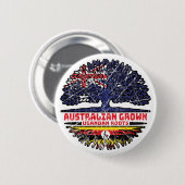 Oeganda Oegandese Australiër - boomstammen Ronde Button 5,7 Cm (Voorkant /achterkant)