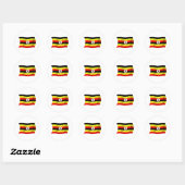 Oeganda Vlag Sticker (Vel)