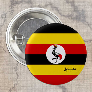 Oegandese knop, patriottische Ugandese vlag mode Ronde Button 3,2 Cm