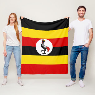 Oegandese vlag fleece deken