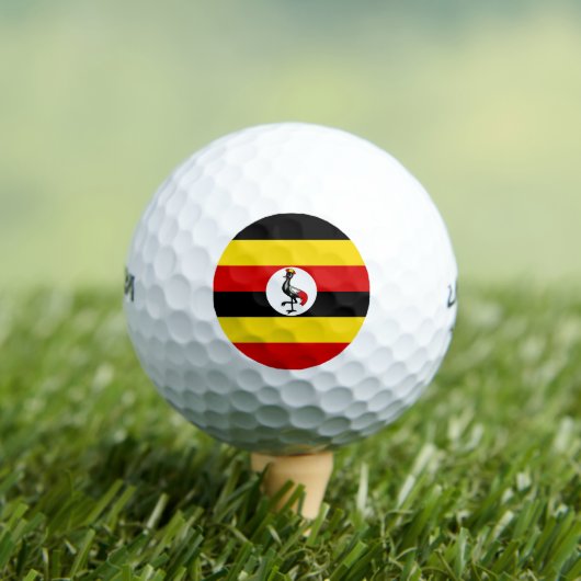 Oegandese vlag golfballen (Insitu Shirt)