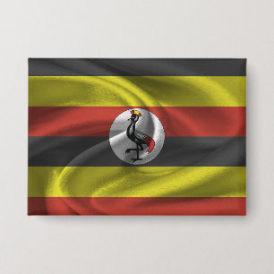 Oegandese Vlag Knop Button