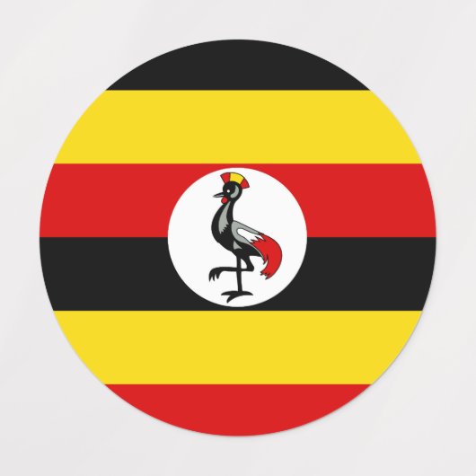 Oegandese vlag labels (Design 2)