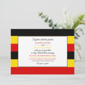 Oegandese vlag, vlag van Oeganda Kaart (Staand voorkant)