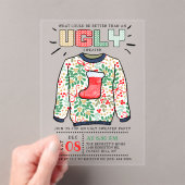 Oegandige kerstfeestdag acryl uitnodigingen (Insitu (Draagbaar))