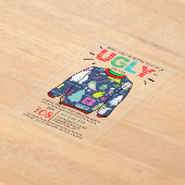 Oegandige kerstfeestdag acryl uitnodigingen (Laagn)