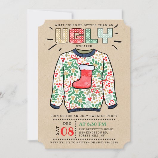 Oegandige kerstfeestdag kaart (Voorkant)