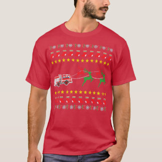 Oegandige kerstkeuken voor brandweermannen t-shirt