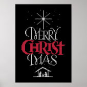 Oegly Knit kerstkeuken Religieus kerstfeest Poster (Voorkant)