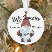 Oegly Sweater Contest Winner Prize Trophy Ornament