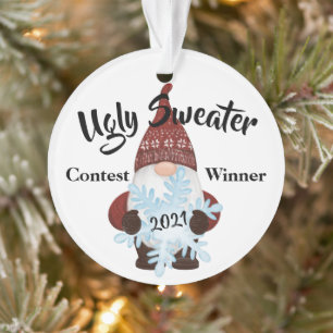 Oegly Sweater Contest Winner Prize Trophy Ornament