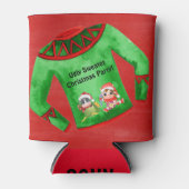 Oegly Sweater Kerstparty Editable Blikjeskoeler (Voorkant)