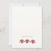 Oegly Sweater Kerstparty-uitnodiging Kaart (Achterkant)