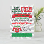 Oegly sweater Kerstparty Uitnodigingen (Staand voorkant)