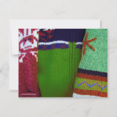 Oegly Sweater Party Invitations Kaart (Achterkant)