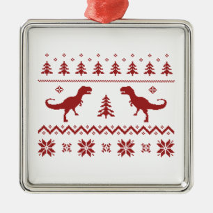 Oegly T-Rex Dinosaur kerstkeuter Metalen Ornament