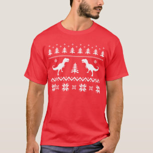 Oegly T-Rex Dinosaur kerstkeuter T-shirt