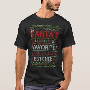 Oegly Xmas Lighting Santa's favoriete Butcher Chri T-shirt