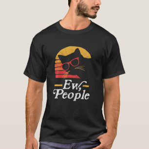 Oei, mensen! Grappige kat 80's zon T-shirt