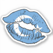 Oeigoerse lippenstift liefde vlag sticker (Voorkant)
