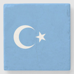 Oeigoerse vlag van Oost-Turkistan (Oeigoer) Stenen Onderzetter