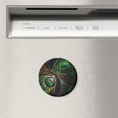 Oeil à oeil Abstrait Art Magnet rond (In Situ (Lave-vaisselle))