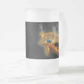 Oeil brûlant de Horus Mug d'art égyptien antique (Devant droit)