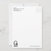 Oeil. Carte plate de dessin d'encre (Dos)