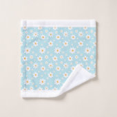 oeil de boeuf blanc fleur marguerite sans couture  (Gant de toilette)