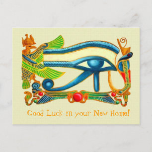 Oeil de carte postale de bonne chance de Horus