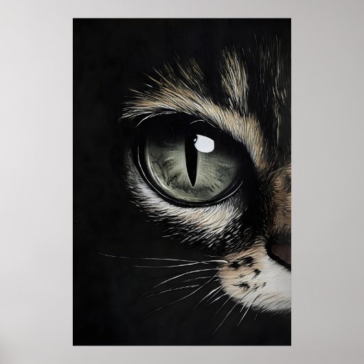 Œil de chat impression sombre, œil de chat noir go (Devant)