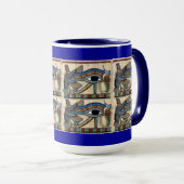 Oeil de Horus Wadjet Mug d'art égyptien (Devant droit)