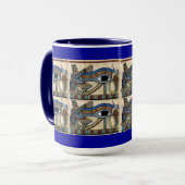 Oeil de Horus Wadjet Mug d'art égyptien (Devant gauche)